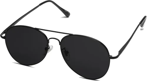 Vista 11 de SOJOS Gafas de sol clásicas de aviador para mujeres y hombres, marco de metal, bisagras de resorte SJ1030 Azul