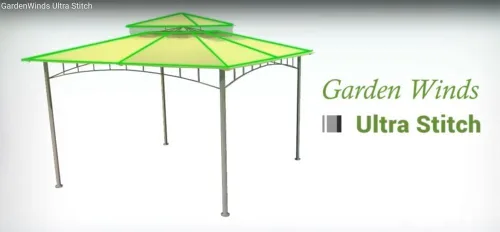 Vista 4 de Garden Winds Cubierta superior de toldo de repuesto para cenador de mimbre The Roses - RipLock 350