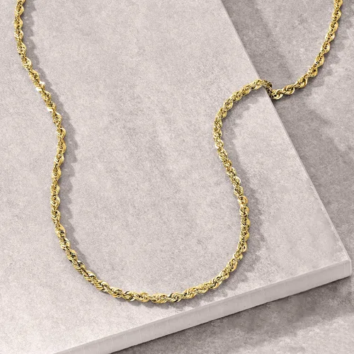 Vista 4 de Ross-Simons 3.2mm 14kt Yellow Gold Rope-Chain Necklace