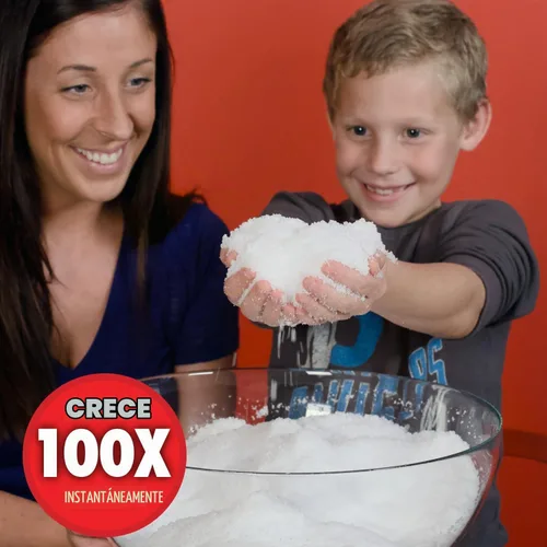 Vista 5 de Pequeña Nieve Instantánea Artificial - Como se Vio en Shark Tank - Haz Slime de Nube