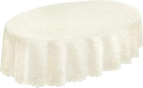 Vista 32 de Newbridge Servilletas de Tela de Damasco Festoneado Portofino para Navidades y Fiestas, Juego de 4, Dorado, Resistente a Arrugas y Manchas, Juego