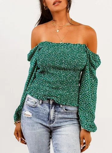 Vista 9 de EVALESS - Blusas de manga larga para mujer, cuello cuadrado, sexy, casuales
