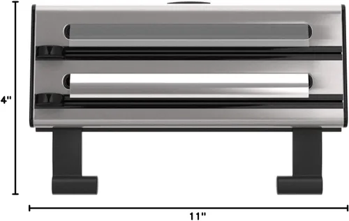 Vista 8 de Emsa Dispensador Triple Rollo "Contura" de Acero Inoxidable, Plata/Negro