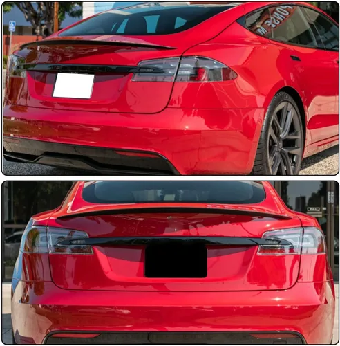 Vista 2 de Alerón trasero de fibra de carbono seco modelo S para Tesla Model S 2012