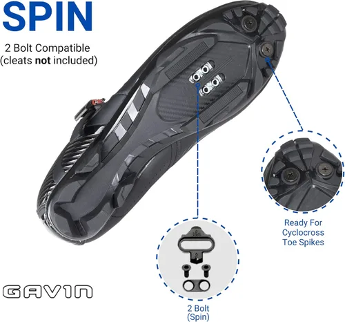 Vista 2 de Gavin Elite - Zapatillas de ciclismo para bicicleta de montaña, compatible con SPD
