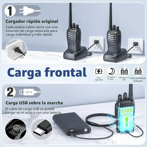 Vista 5 de 888HD Walkie Talkies, radios digitales bidireccionales para 888HD-6 Pack