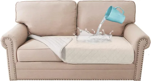 Vista 15 de Fundas de cojín 100% impermeables para sofá de cama de perro, protector de sofá seccional para mascotas, protector antideslizante de muebles