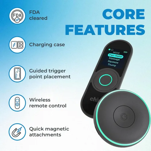 Vista 8 de Chirp Halo - Estimulador muscular inalámbrico - Dispositivo EMS portátil para recuperación muscular, alivio del dolor y entrenamiento de fuerza