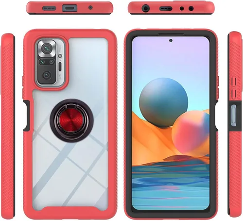 Vista 28 de Funda compatible con Xiaomi Poco X3 NFC, compatible con Xiaomi Poco X3 Pro/Poco X3 Ring Stand 3 en 1, color negro