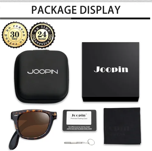 Vista 6 de Joopin Gafas de sol cuadradas polarizadas con protección UV para hombre y mujer