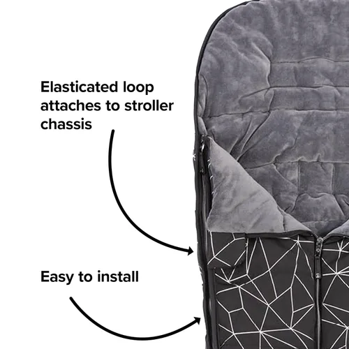 Vista 8 de Diono Saco de lujo para cochecito para todo tipo de clima, ajuste universal de bebé a niño pequeño con acolchado acogedor súper suave, resistente a