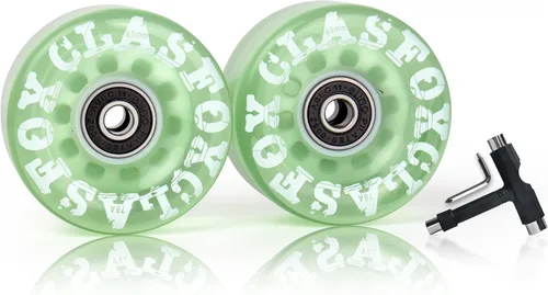 Vista 11 de 78A interior o al aire libre 2.559x1.378 in Quad ruedas de patines con rodamientos ABEC-9 8 PC