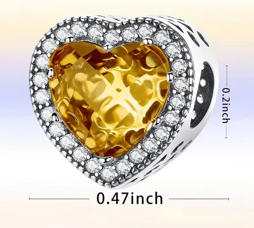 Vista 4 de MICOO LONGLUCK - Dije de cristal para pulsera de plata de ley 925 con circonitas cúbicas para mujer, pulsera y collar