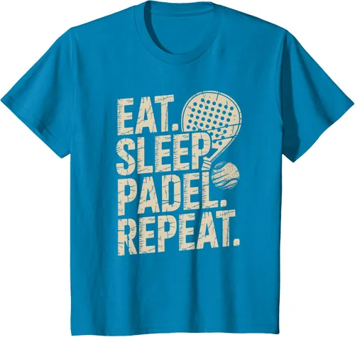 Vista 87 de Camiseta Eat Sleep Padel Repeat Padel Jugador de Tenis