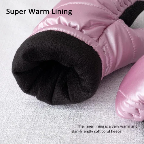 Vista 3 de Walsking - Mitones de invierno impermeables para niños, para esquí y nieve, para niños y niñas pequeñas, guantes de snowboard cálidos