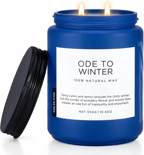 Vista 21 de M&SENSE Ode to Winter - Vela perfumada para el hogar, cera de soja natural, mecha de algodón, aroma de invierno, 7.05 onzas hasta 50 horas de tiempo