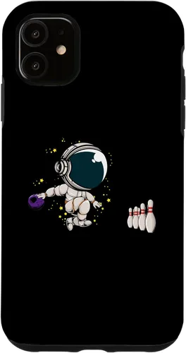 Vista 8 de Astronaut Bowling Player Bowling Ball Pins Bowling Team Case for iPhone 16