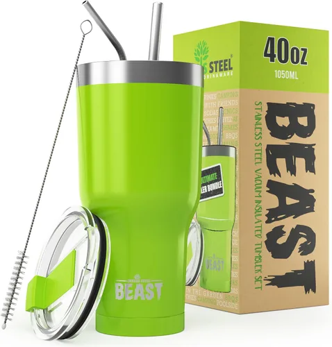Vista 39 de Beast Vaso de 10 oz de Acero Inoxidable con Aislamiento al Vacío para Café y Hielo de Doble Pared Termo de Viaje (Blanco Ártico)