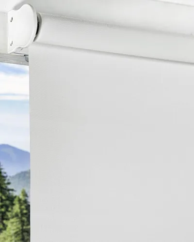 Vista 8 de CHICOLOGY - Persianas enrollables, cortinas de ventana, para el hogar, accesorio de ventana, sin cordón, persianas de puerta, biso blanco (opaco)