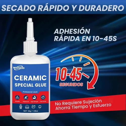 Vista 10 de Pegamento de cerámica 2 x 1.06 oz, adhesivo instantáneo impermeable y de alta resistencia