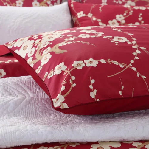 Vista 82 de ABREEZE Juego de funda de edredón tamaño individual con cierre de botón, 100% algodón egipcio, juego de ropa de cama floral de granja, color rosa, 3