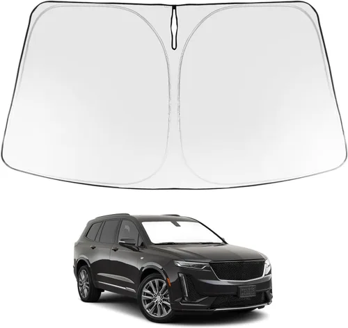 Vista 311 de Proadsy Parasol para parabrisas Rivian R1S 2022-2025 2026 de 4 capas plegable, protector de parasol frontal que bloquea los rayos UV, mantiene