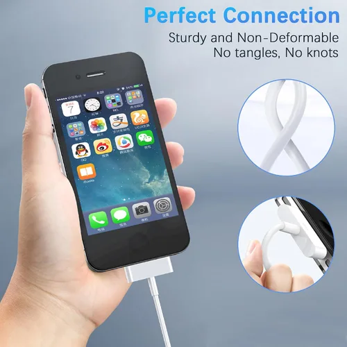 Vista 5 de Cable adaptador de 30 pines a USB C para iPhone, iPad, iPod, cable de datos de nueva generación, cable de carga de USB C a conector de base
