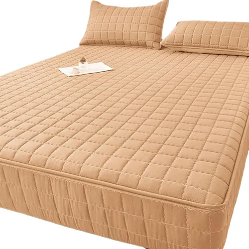 Vista 10 de Customizable Zipper Mattress Protector 6-Side Full Wrap Quilted Cover Breathable Encasement Anti-Dust Washable Fitted Sheet(Pink,120 * 200cm+10)