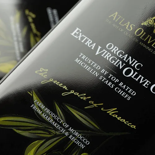 Vista 6 de Atlas 3 LT Aceite de oliva virgen extra orgánico prensado en frío con polifenoles de Marruecos Recién cosechado sin procesar de una sola granja