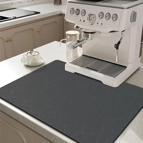 Vista 20 de Alfombrilla Divertida para Cafetera - Bandeja Espresso para Barra de Café Bajo Alfombrilla para Cafetera, Alfombrilla para Cafetera para Encimera