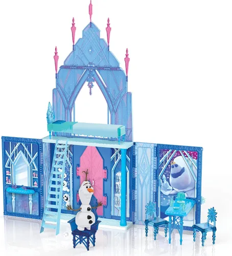 Vista 5 de Disney Frozen 2 Palacio de Hielo Plegable y en Marcha de Elsa, Set de Castillo, Juguete para Niños de 3 años en Adelante