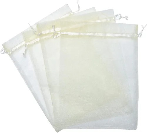 Vista 3 de 50 bolsas de organza de 6 x 9 pulgadas, bolsa de regalo de fiesta de boda con cordón