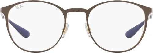 Vista 10 de Ray-Ban Unisex Rx6355 Round Prescription Eyeglass Frames Negro mate en Arista/Demo Lens