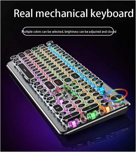 Vista 2 de ARCH Teclado mecánico de juego y ratón Combo 104 teclas teclado computadora ergonómico programable ratón para PC Gamer computadora portátil