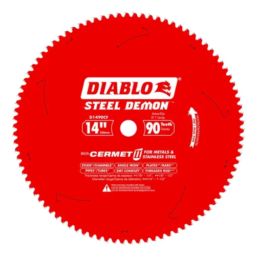 Vista 17 de Diablo Hoja de sierra Demon de acero para metal mediano – 5-1/2 pulgadas de diámetro, 30 dientes TCG, eje de 20 mm, corte de .059 pulgadas, ángulo