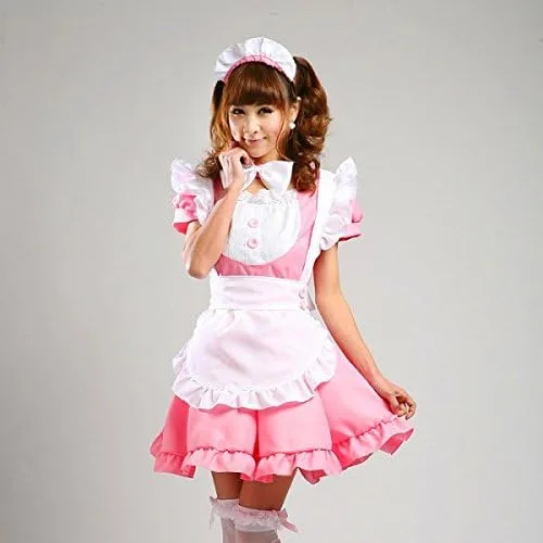 Vista 8 de Elibelle Vestido de sirvienta de anime japonés para cosplay, dulce clásico Lolita, delantal elegante con calcetines y guantes