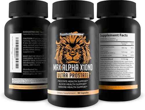 Vista 4 de Max Alpha X10ND Ultra Prostate - Soporte de próstata T para hombres - Promueve la energía y la resistencia - Apoyo al flujo sanguíneo para la salud
