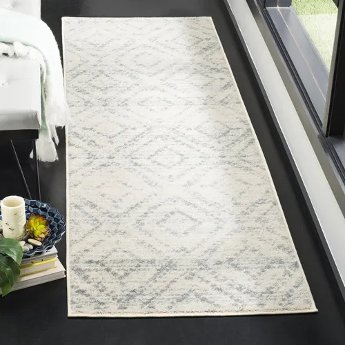 Vista 28 de SAFAVIEH Colección Adirondack Alfombra Decorativa - 2'6" x 4', Negro y Marfil, Diseño Moderno Desgastado, No Desprende Pelusa y Fácil Cuidado, Ideal
