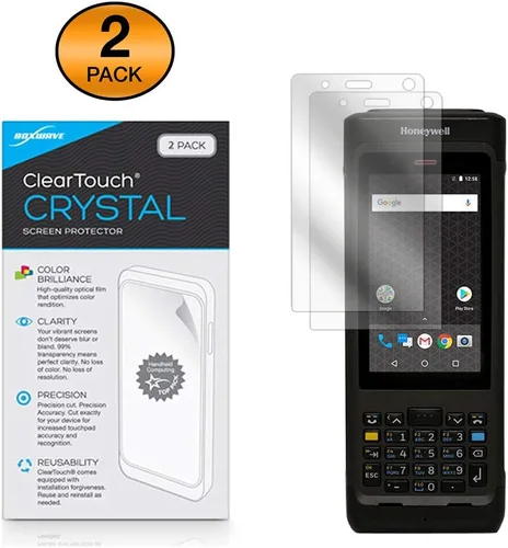 Vista 2 de BoxWave Protector de pantalla compatible con Honeywell CN80 – ClearTouch Crystal (paquete de 2), película HD – Escudos de arañazos para Honeywell
