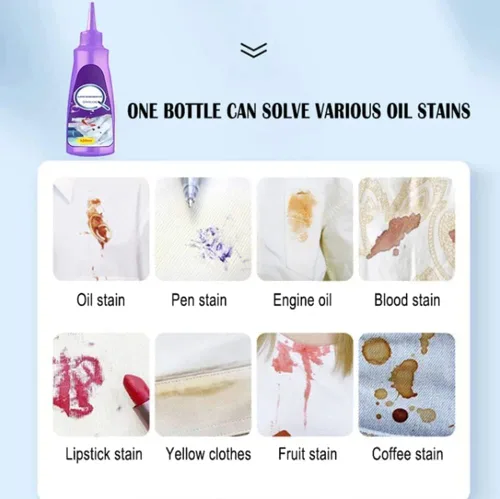 Vista 2 de Detergente activo para ropa con enzimas activas, removedor de manchas de ropa con enzimas activas, limpiador de manchas obstinadas para prendas