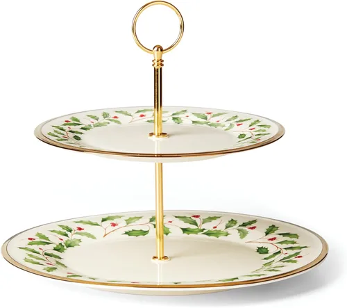 Vista 22 de Lenox 898272 Plato Cubierto Navideño, Pequeño, Navidad, Vajilla Festiva para Servir