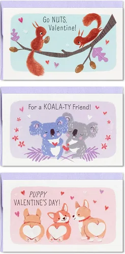 Vista 10 de Hallmark - Mini tarjetas de San Valentín para niños, 32 tarjetas con sobres (diseños de llama, perezoso, dinosaurio, unicornio)