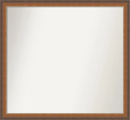 Vista 181 de Amanti Art Espejo de baño de bronce para sobre fregadero, 29 x 19 pulgadas, espejo rectangular de bronce antiguo, marco de madera tradicional