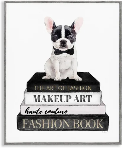 Vista 22 de Stupell Industries Fancy Boston Terrier - Estantería para perros, diseño de Amanda Greenwood