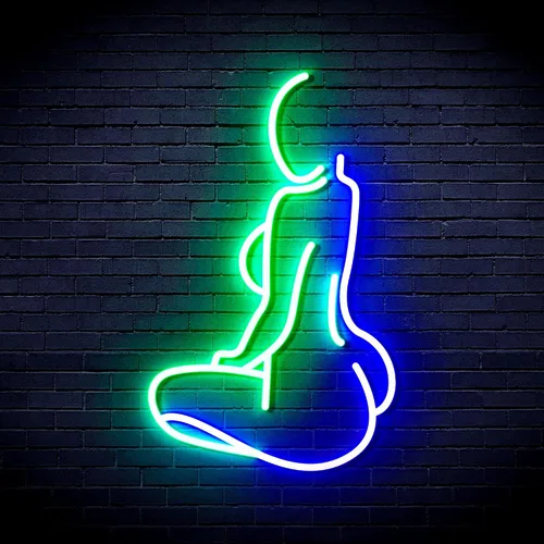 Vista 33 de ADVPRO Señora Back Shape Flex Silicone LED Neon Sign - Azul - st16s32-fnu0267-b