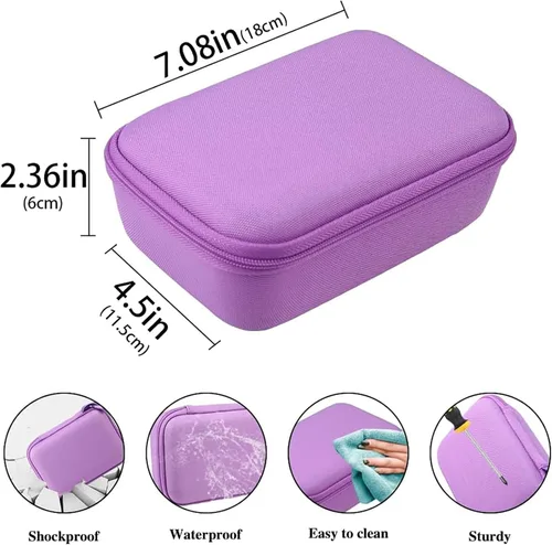 Vista 2 de Leayjeen Funda de transporte compatible con nebulizador inhalador portátil de mano para adultos y niños, atomizador de malla de mano, bolsa