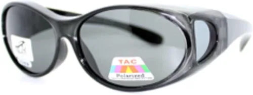 Vista 3 de The Overstock - Gafas de sol polarizadas para usar sobre gafas, Rojo Gris Púrpura - 77096, S