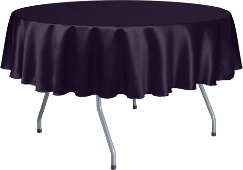Vista 7 de Ultimate Textile Herringbone - Fandango 84-Inch Round Tablecloth, Black