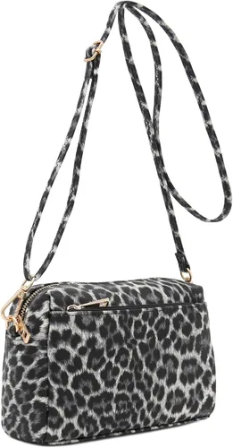 Vista 119 de FashionPuzzle Triple Zip Small Crossbody Bag