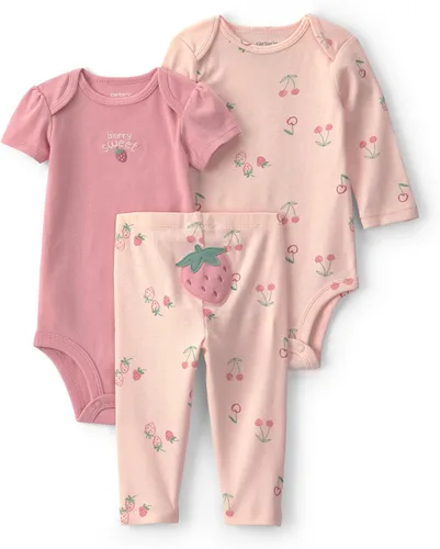 Vista 24 de Carter's Conjunto de pantalón de 3 piezas para bebé niña Floral verde